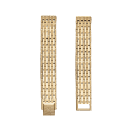 Bracelet Montre March LA.B Acier 9 Maillons Dorés Plats 14MM