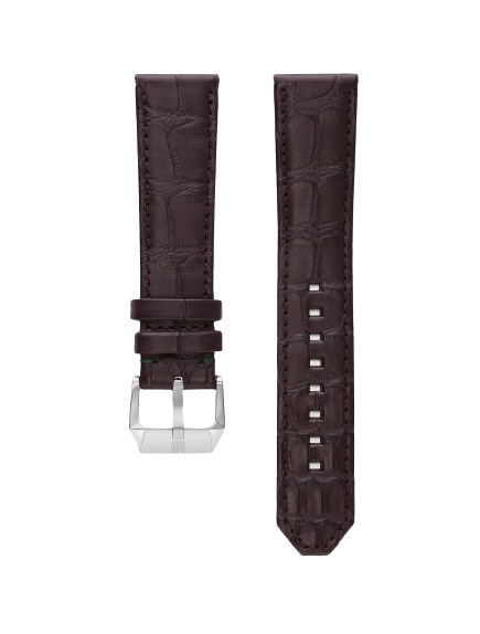 Bracelet Montre March LA.B Cuir Alligator Marron 22MM