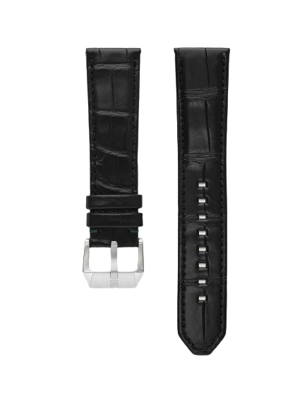 Bracelet Montre March LA.B Cuir Alligator Noir 20MM