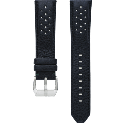 Bracelet Montre March LA.B Cuir Buffle Perforé Noir 22M