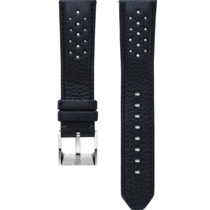 Bracelet Montre March LA.B Cuir Buffle Perforé Noir 20M