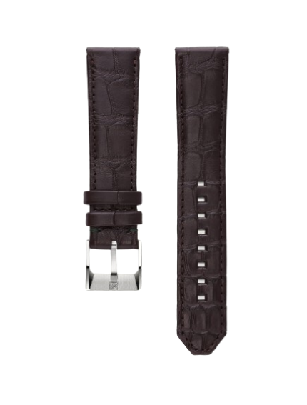 Bracelet Montre March LA.B Cuir Alligator Marron 20MM