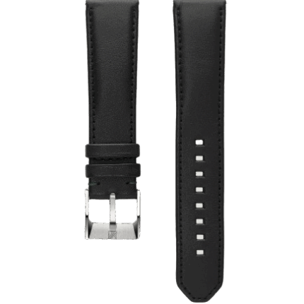 Bracelet Montre March LA.B Cuir Collet Végétal Noir 20MM