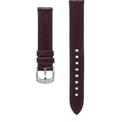 Bracelet Montre March LA.B Cuir Chevreau Bordeaux14MM