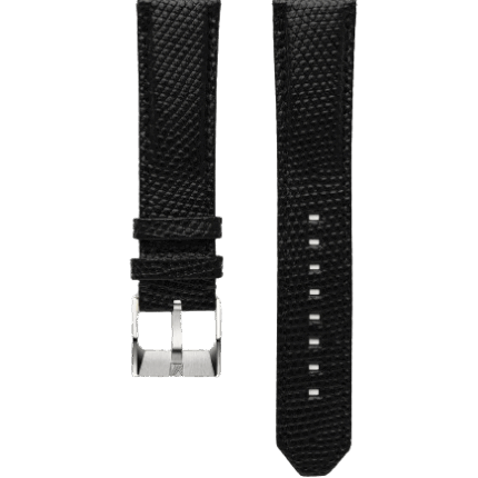 Bracelet Montre March LA.B Cuir Lézard Noir 20M