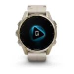 Montre Garmin Fenix 8 Amoled Sapphire Soft Gold Connectée Bracelet Caoutchouc 43MM