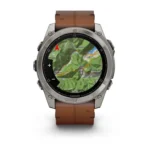 Montre Garmin Fenix 8 Amoled Sapphire Titanium Connectée Bracelet Cuir 51MM