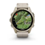 Montre Garmin Fenix 8 Amoled Sapphire Soft Gold Connectée Bracelet Caoutchouc 43MM