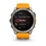 Montre Garmin Fenix 8 Amoled Sapphire Titanium Connectée Bracelet Caoutchouc 51MM