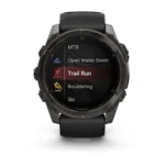 Montre Garmin Fenix 8 Amoled Sapphire Titane Carbone Grey DLC Connectée Bracelet Caoutchouc 51MM