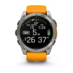 Montre Garmin Fenix 8 Amoled Sapphire Titanium Connectée Bracelet Caoutchouc 51MM