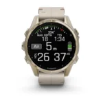 Montre Garmin Fenix 8 Amoled Sapphire Soft Gold Connectée Bracelet Caoutchouc 43MM