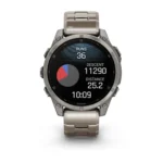 Montre Garmin Fenix 8 Amoled Sapphire Titanium Connectée Bracelet Acier 47MM