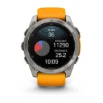 Montre Garmin Fenix 8 Amoled Sapphire Titanium Connectée Bracelet Caoutchouc 51MM