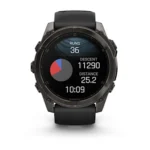 Montre Garmin Fenix 8 Amoled Sapphire Titane Carbone Grey DLC Connectée Bracelet Caoutchouc 51MM