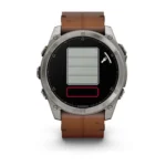 Montre Garmin Fenix 8 Amoled Sapphire Titanium Connectée Bracelet Cuir 51MM