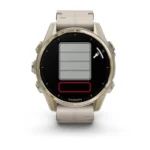 Montre Garmin Fenix 8 Amoled Sapphire Soft Gold Connectée Bracelet Caoutchouc 43MM