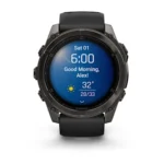 Montre Garmin Fenix 8 Amoled Sapphire Titane Carbone Grey DLC Connectée Bracelet Caoutchouc 51MM