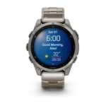 Montre Garmin Fenix 8 Amoled Sapphire Titanium Connectée Bracelet Acier 47MM