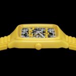 Montre Rado True Square Skeleton Auto Bracelet Caoutchouc 38MM