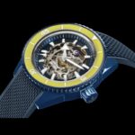 Montre Rado Captain Cook Auto High Tech Ceramic Skeleton Cadran Bleu Bracelet Caoutchouc 43MM