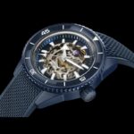 Montre Rado Captain Cook Auto High Tech Ceramic Skeleton Cadran Bleu Bracelet Caoutchouc 43MM