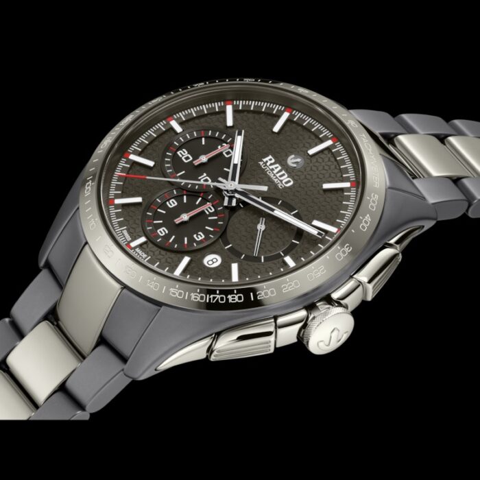 Montre Rado HyperChrome Chronograph Auto Cadran Gris Bracelet Céramique 45MM