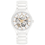 Montre Rado True Round Open Auto Cadran Blanc Bracelet Céramique 40MM
