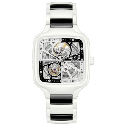 Rado True Square Open Heart Auto Watch Ceramic Bracelet 38MM