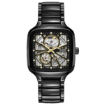Montre Rado True Square Open Heart Auto Bracelet Ceramique 38MM