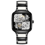 Montre Rado True Square Open Heart Auto Bracelet Ceramique 38MM