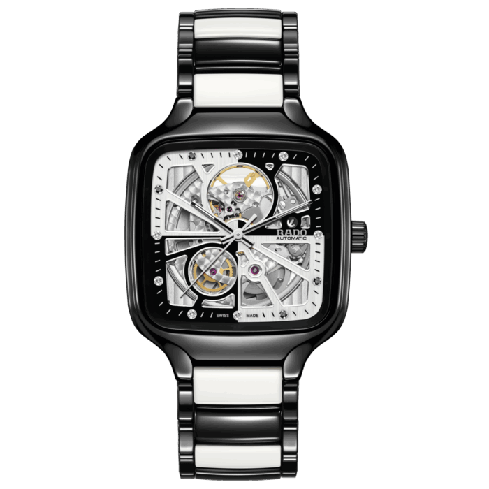Montre Rado True Square Open Heart Auto Bracelet Ceramique 38MM