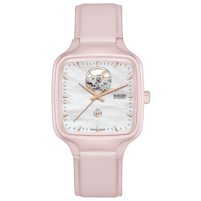 Montre Rado True Square x Ash Barty Limited Edition Auto Bracelet Cuir 38MM