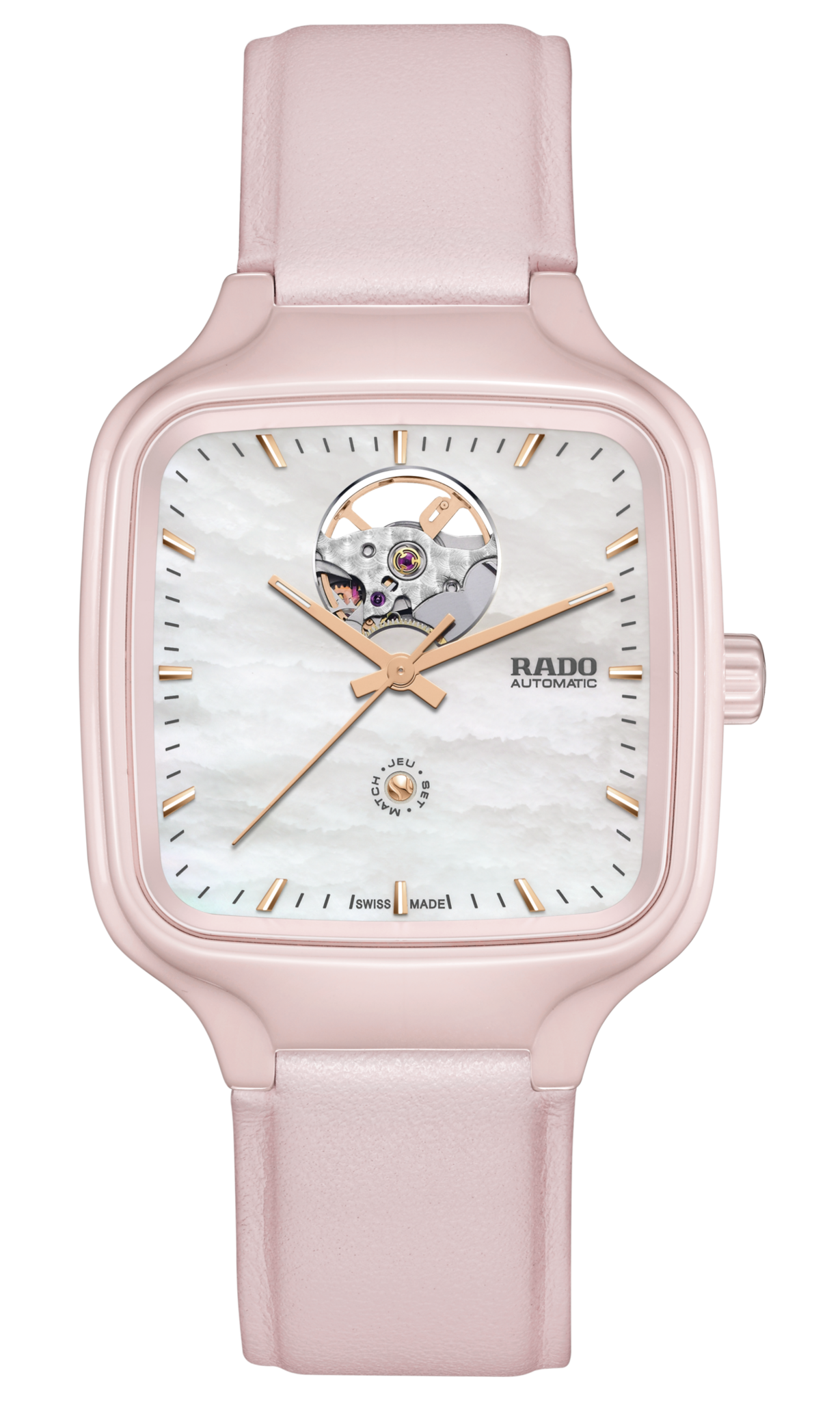 Montre Rado True Square x Ash Barty Limited Edition Auto Bracelet Cuir 38MM