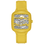 Montre Rado True Square Skeleton Auto Bracelet Caoutchouc 38MM