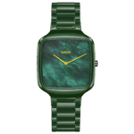 Montre Rado True Square Thinline Quartz Cadran Vert Bracelet Céramique 37MM