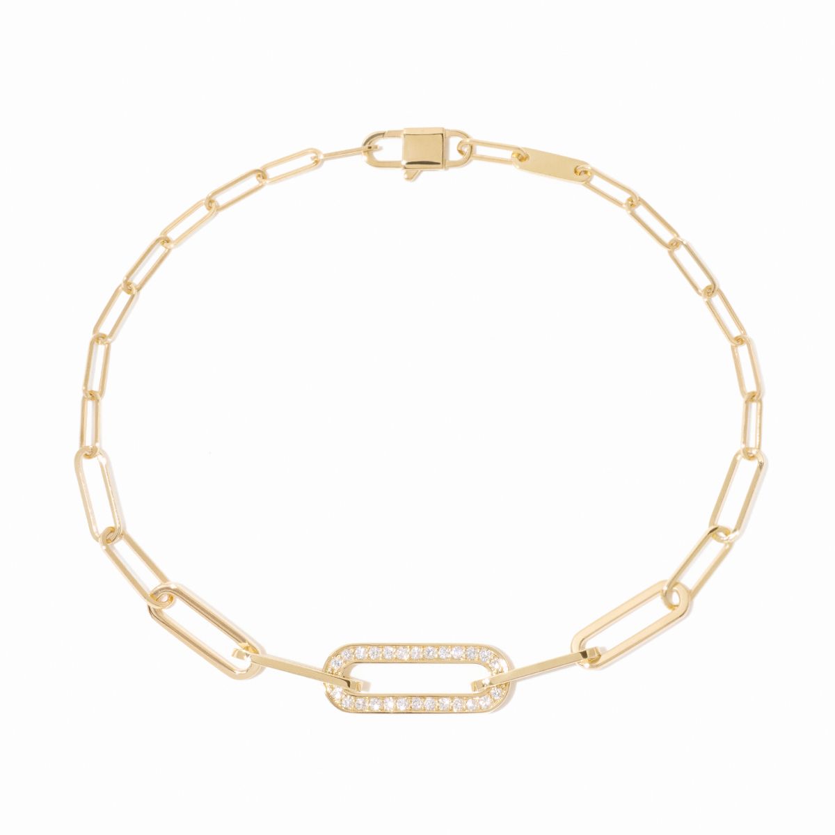 Dinh Van  SmallMaillon Bracelet  Yellow Gold Diamonds