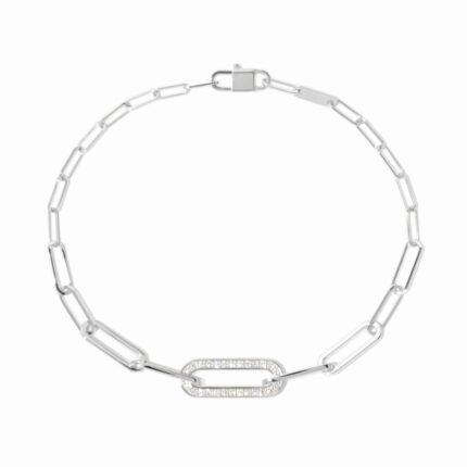 Dinh Van  SmallMaillon Bracelet  White Gold Diamonds