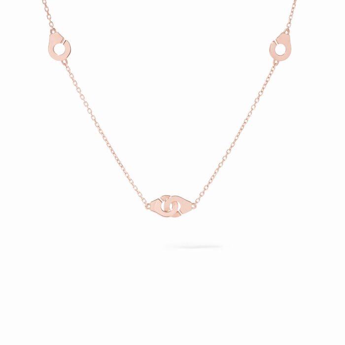 Collier Dinh Van Menottes R5 Or Rose