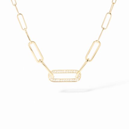 Necklace Dinh Van Maillon Petit Modèle Diamants Yellow Gold