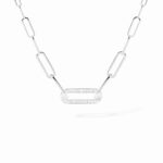 Collier Dinh Van Maillon Petit Modèle Diamants Or Blanc