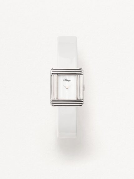 Poiray Calfskin Watch Bracelet White Varnish