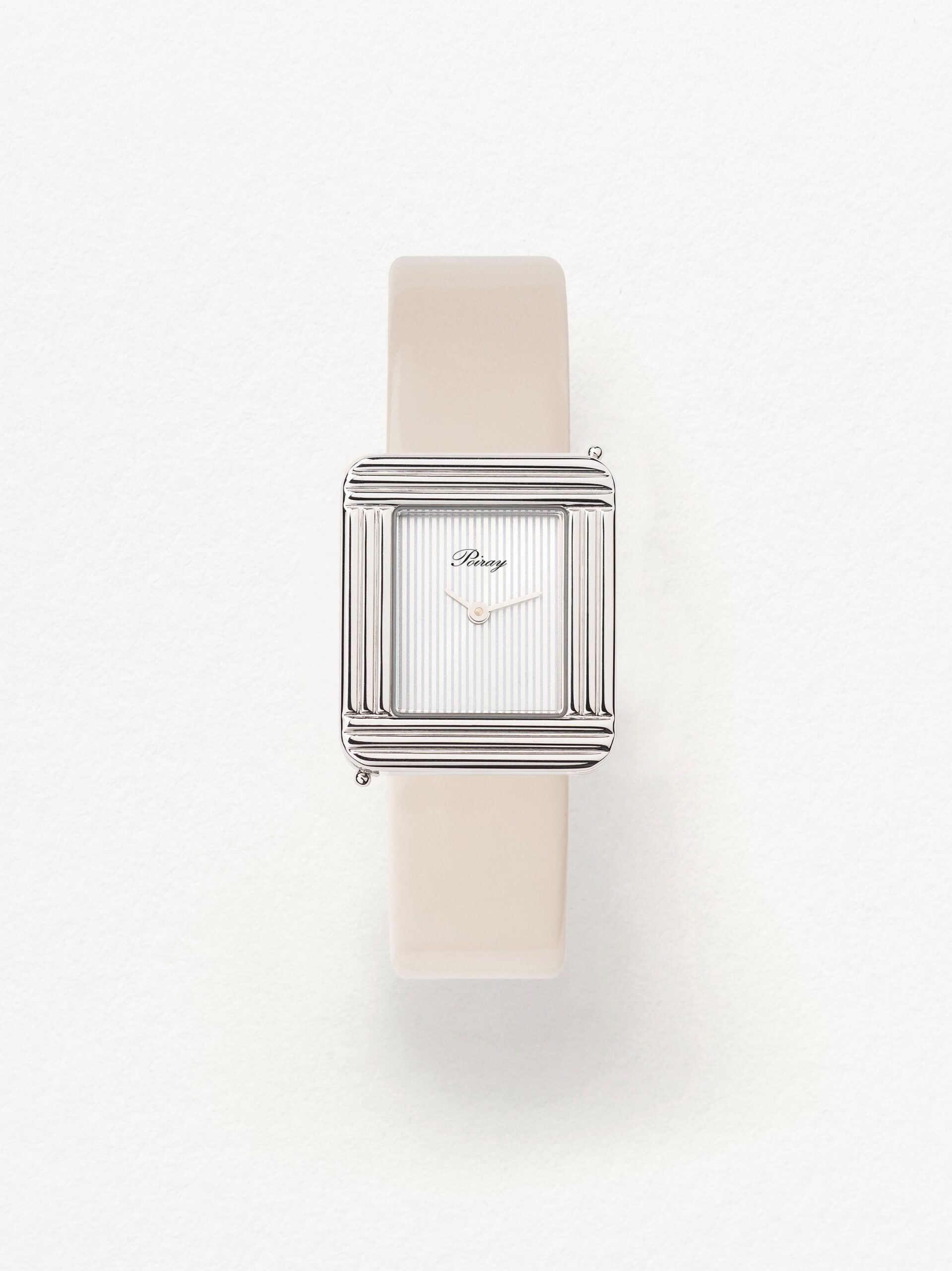 Bracelet Watch Poiray Cuir Veau Vernis Sand