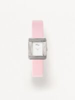 Bracelet Montre Poiray Cuir Veau Vernis Rose Clair