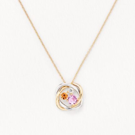 Collier Poiray Tresse Précieuse Petit Modèle Diamants Or Blanc & Or Jaune