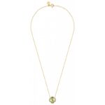 Collier Morganne Bello Victoria Diamants Quartz Olive + Diamants Or Jaune