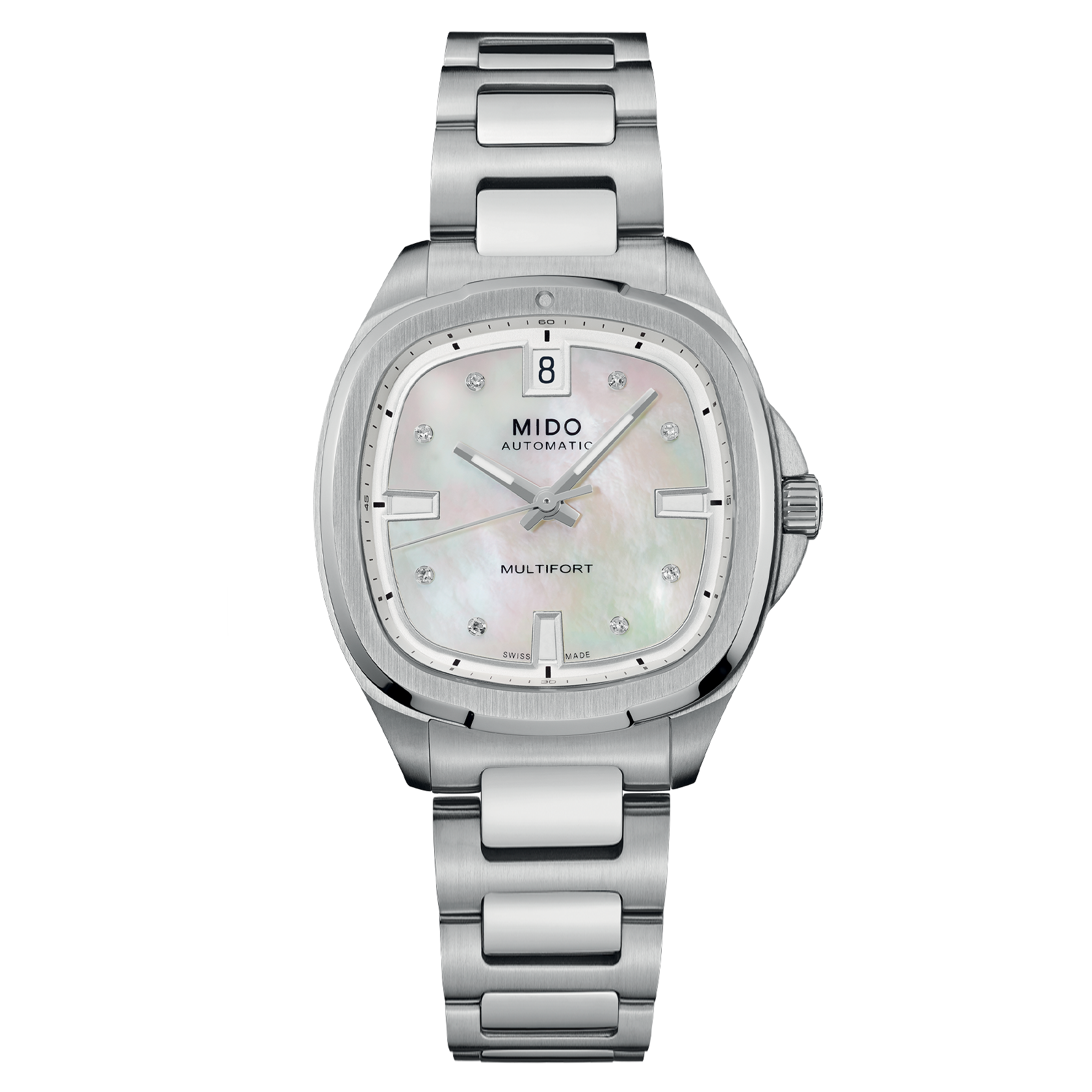 Mido Multifort TV 35 Auto White Mother-of-Pearl Dial Watch