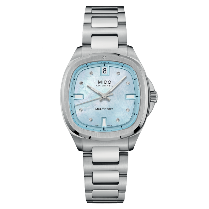 Montre Mido Multifort TV 35 Auto Cadran Nacre Bleu