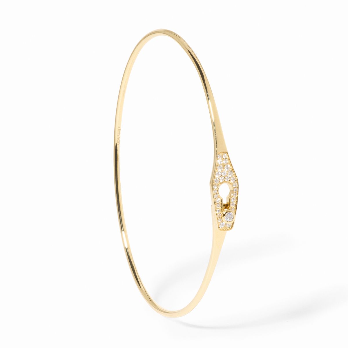 Dinh Van  Yellow Gold DiamondSerrure Bracelet