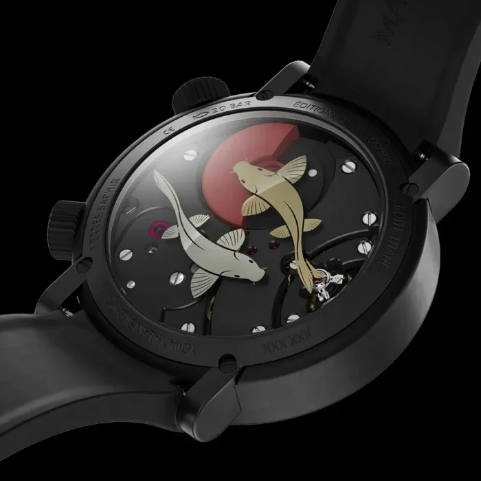 Montre Yema X Alain Silberstein Limited Edition CMM.20 Auto Cadran Noir Bracelet Caoutchouc 40MM